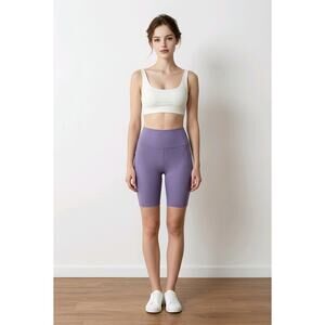 FIGS Women's Biker Shorts W22KW2006 NWT Dark Lavender Medium